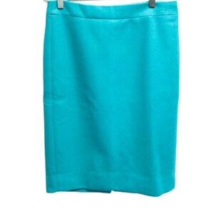 J.Crew teal no. 2 double-serve wool pencil skirt 2